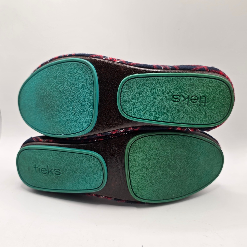 Tieks by Gavrieli Red Navy Blue Plaid Tartan Foldable Ballet Flats Womens 10 - Picture 6 of 7